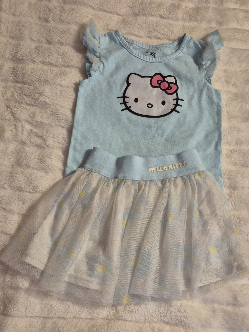 Hello Kitty Light Blue and Pink Tulle Dress Set